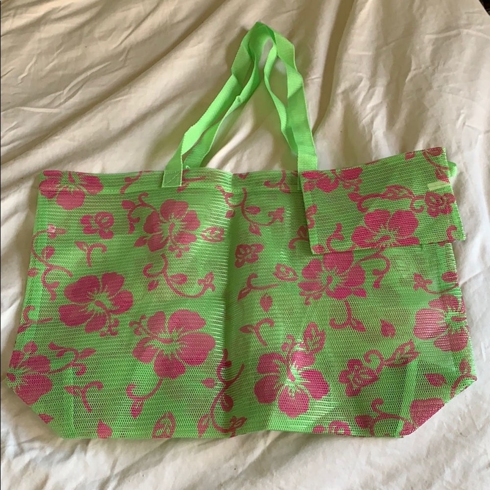 Beach bag with matching coin purse